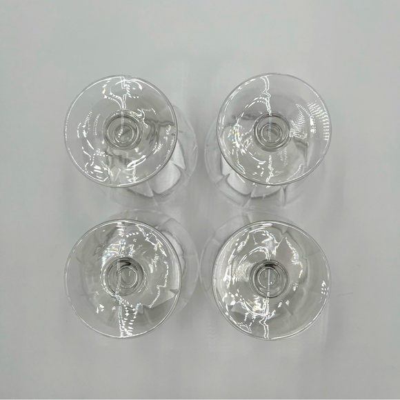 Set of 4 Brandy Cognac Snifters Cocktail Glasses Stemware Barware Scalloped - Picture 3 of 4